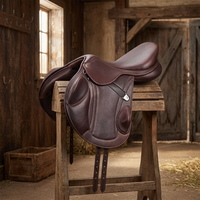 Selle d'Équitation Anglaise Professionnelle en Cuir avec Arceau en Bois et Quincaillerie Nickelée - Tailles et Couleurs Personnalisables