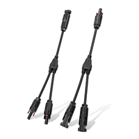 30A 1000V DC Güneş Enerjisi Y Konektörü 1'den 2'ye Paralel Adaptör IP67 Su Geçirmez PV Branş Kablo Bakır ve PC Erkek/Dişi Fiş Sistemi