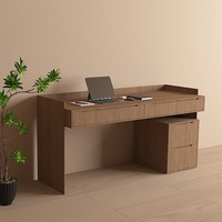 Bureau en bois au design moderne personnalisable avec tiroirs à assembler facilement pour la maison ou l'école