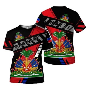 Magliette Personalizzate dell'Haïti per Uomo, T-Shirt con Bandiera Haitiana, <span class=keywords><strong>Stampa</strong></span> <span class=keywords><strong>su</strong></span> Richiesta, Magliette Oversize - Product Image 6
