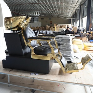 Kisen Ensemble de fauteuils de barbier très demandés avec bac de lavage gonflable pour le shampoing, mobilier de salon - Product Image 2