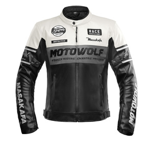 جاكيت MOTOWOLF الفاخر لركوب الدراجات النارية والسيارات للرجال من جلد البولي يوريثان عالي الجودة ومقاوم للماء - Product Image 5