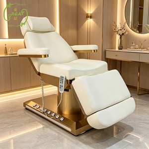 เก้าอี้นวดไฟฟ้าปรับระดับได้สำหรับร้านเสริมสวยหรูหรา พร้อมเตียง<span class=keywords><strong>นวด</strong></span>หน้าและเก้าอี้แพทย์ เตียงนวดหน้าสำหรับมืออาชีพ - Product Image 1