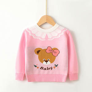 Pull de Noël de dessin animé pour bébé filles en laine tricotée avec décoration imprimée Vêtements pour enfants - Product Image 2