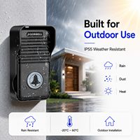 Système de sonnette interphone sans fil bidirectionnelle avec communication mains libres, sans WiFi requis, émetteur IP55 et portée de 250 m
