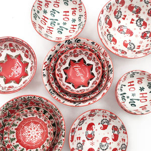 Vajilla nórdica con diseño <span class=keywords><strong>de</strong></span> <span class=keywords><strong>letras</strong></span> <span class=keywords><strong>de</strong></span> árbol <span class=keywords><strong>de</strong></span> Santa, cuenco <span class=keywords><strong>de</strong></span> cerámica para <span class=keywords><strong>sopa</strong></span>, arroz, ensalada, Ramen, postre, bajo esmalte - Product Image 3