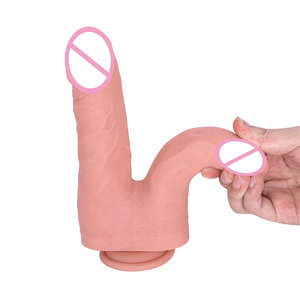 قضيب اصطناعي عملاق 2 في 1 من السيليكون، جهاز تدليك واقعي مزدوج الطرف مع كأس شفط، كبير الحجم ونحيف وفائق الواقعية - Product Image 2