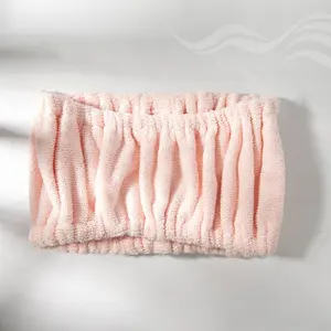 GLOWAY prodotti per la cura della pelle a banda larga dal Design Beauty rosa fascia per la testa elastica in microfibra Spa fascia per il lavaggio del viso da donna