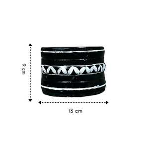 Maceta Decorativa para Interiores, Elegante Macetero Negro para Decoración del Hogar, Oficina, Escritorio, Mesa, Sala de Estar, Soporte para Plantas Verdes - Product Image 2