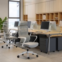 Chaise de bureau ergonomique grande taille et robuste, chaise de visiteur en maille pivotante avec verrouillage d'inclinaison et de réclinaison