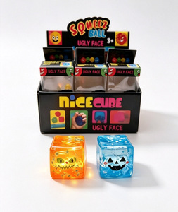 Jouet anti-stress en maltose en forme de cube de citrouille fantôme d'Halloween, à rebond lent, pour la fête d'Halloween, vente en gros - Product Image 5