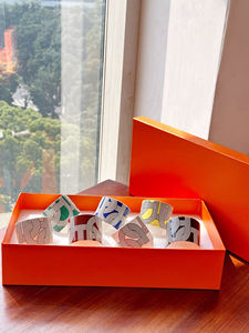 New European Style Runway Pattern Concentrated Bone China 7 Tea Cups - Product Image 6