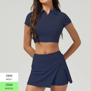 Conjuntos Deportivos de 2 Piezas para <span class=keywords><strong>Mujer</strong></span>, Trajes Deportivos, Conjuntos de Yoga, Traje de Falda y Blusa para <span class=keywords><strong>Mujer</strong></span>, Conjunto de Falda para Tenis - Product Image 5