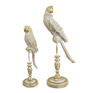 Reçine el sanatları altın reçine papağan ev dekorasyon için - Product Image 1