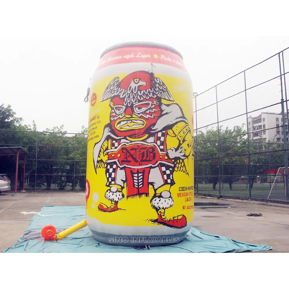5m high mexican style lager NB giant inflatable beer can with full digital printing for promotion N advertising
