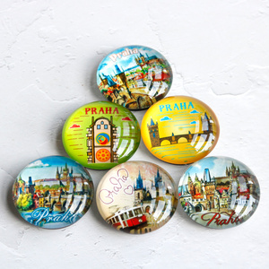 Magneti caldi per frigo naturale scenario forma rotonda decorazione per ufficio magneti in vetro - Product Image 5