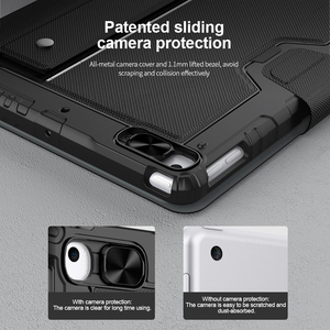 เคสหนัง <span class=keywords><strong>NILLKIN</strong></span> แบบพลิกเปิด-ปิดอัตโนมัติ สำหรับ <span class=keywords><strong>iPad</strong></span> 10 10.9 นิ้ว 2022 <span class=keywords><strong>Air</strong></span> <span class=keywords><strong>4</strong></span> 5 11 <span class=keywords><strong>Air</strong></span> 13 2025 Pro 11 Pro 13 2024 - Product Image 3