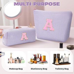 Bolsa <span class=keywords><strong>de</strong></span> Maquillaje para Mujeres y Niñas, Bolsa <span class=keywords><strong>de</strong></span> Cosméticos Moderna, Bolsa <span class=keywords><strong>de</strong></span> Aseo <span class=keywords><strong>de</strong></span> Viaje con Iniciales, Regalos para Adolescentes, Logotipo Personalizado - Product Image 6