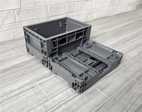 Caisse pliable robuste en plastique PP recyclable, caisse logistique empilable pour le stockage de pièces automobiles