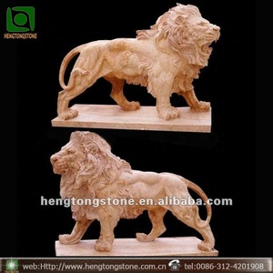 Casa puerta principal decorativa tallada a mano mármol blanco Natural tumbado León Animal estatua - Product Image 4