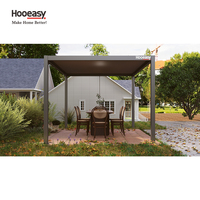 Pergola bioclimatique Hooeasy pour jardin extérieur 3x3M 3x4M avec toit ouvrant à lamelles imperméable