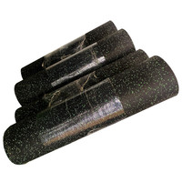 Revêtement de sol en caoutchouc recyclé noir de 8 mm, haute densité, imperméable, écologique, antidérapant, robuste, pour aire de jeux, salle de sport, extérieur