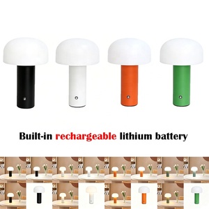 Rechargeable Mushroom Table Lamp Built-in Lithium Battery <b>Touch</b> Control <b>Bedside</b> Night <b>Light</b> For Bedroom Restaurant Desk Decor - Product Image 1