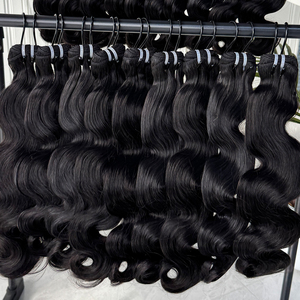 Extensiones de Cabello Natural Negro con Ondas Suaves, Cabello Humano Suave con Doble Trama, Paquetes de Cabello Grueso y Voluminoso para Salones y Proveedores de Cabello - Product Image 2