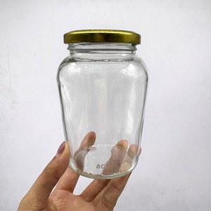 Großhandel Hochwertige 380ml Lebensmittelechte Glasflasche Wiederverwendbares Obstglas mit Drehverschluss aus Metall für Obst, Konserven und Medizin - Product Image 1