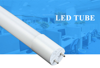 Tube LED intégré en verre T8 de 18W et 4 pieds avec capteur pour bureau intérieur AC 85-265V