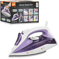Fer à repasser domestique RAF R.91156 1000W avec semelle en aluminium, réservoir d'eau de 280 ml, auto-nettoyant, anti-goutte, CE GS pour le repassage quotidien