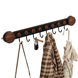 Crochets droits de style couleur <span class=keywords><strong>noyer</strong></span> du fabricant Salle de bain et toilette avec crochets monocouche à forte adsorption anti-perte - Product Image 1