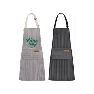 Tablier de Chef Tricoté Haut de Gamme pour Cuisine, Blanc Rayé Doux avec 2 Poches, Ajustable pour Hommes et Femmes, Idéal pour la Restauration - Product Image 4