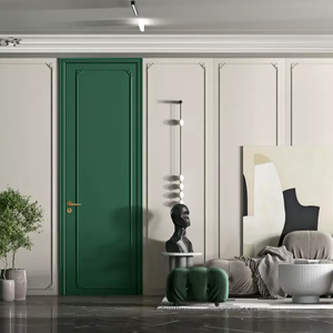 Puerta Interior Impermeable de Diseño Único, Chapa de Ingeniería <span class=keywords><strong>OSB</strong></span>, Estilo Moderno Crema, Tallado Personalizado, Opciones Personalizadas para Puertas de Madera para el Hogar - Product Image 5