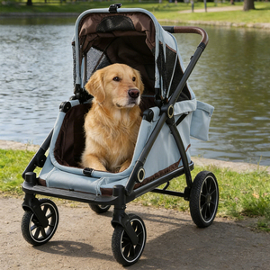 2026 New Design High Quality Blue Foldable <strong>Dog</strong> <strong>Stroller</strong> for Large <strong>Dogs</strong> - Product Image 6