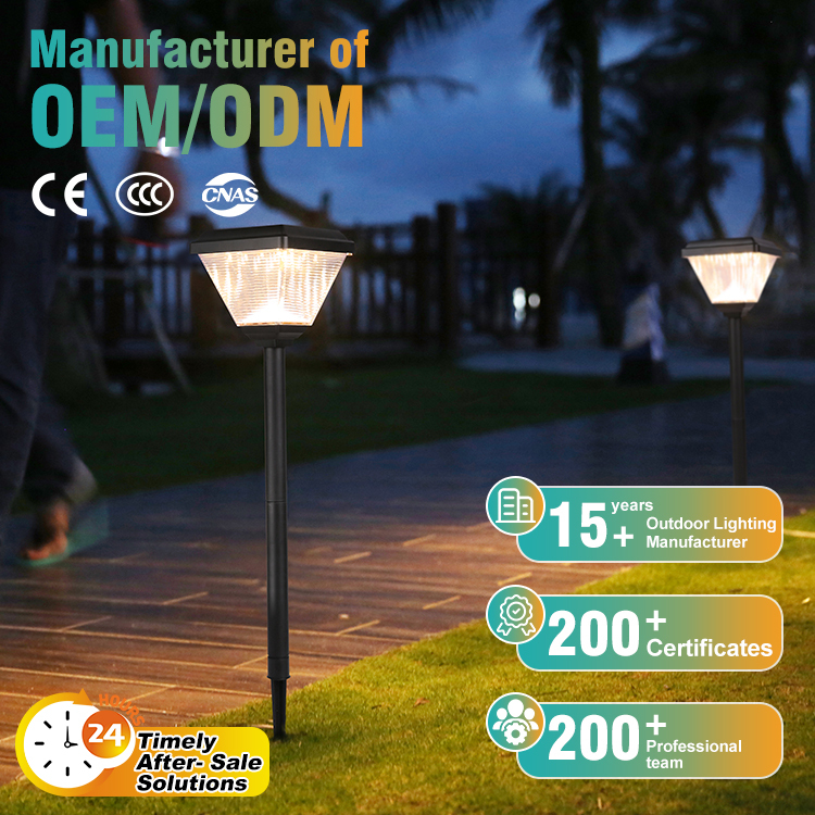 OEM/ODM Energy Saving Modern Outdoor Garden Landscape Decoration Bollard Lighting Waterproof IP65 LED Solar Lawn Light 50000