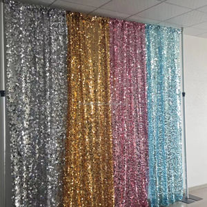 ANNIELU 웨딩 장식용 스팽글 드레이프 패널 10피트 파티 이벤트용 웨딩 배경 천 - Product Image 1