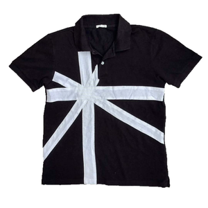 T-shirt à col polo style High Street européen et américain avec autocollant, collection été 2026, Y2K, manches courtes américaines - Product Image 2