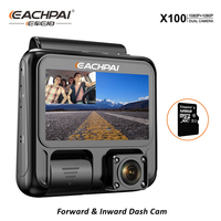 EACHPAI X100 Caméra embarquée double objectif 2K 1080P DVR de voiture Wifi Surveillance de stationnement 24 heures Boîte noire de voiture pour taxi
