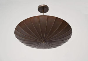 Lustre suspendu Sputnik concave en laiton à six lumières, style Mid-Century Modern, fait main, pour la maison, le bureau, LED - Product Image 6