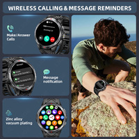 Reloj Inteligente Deportivo para Exteriores, Resistente al Agua 3ATM, Monitor de Frecuencia Cardíaca, Presión Arterial y Sueño, Llamadas Bluetooth, Linterna, SOS, Control de Música, Asistente de Voz con IA, Batería de Larga Duración