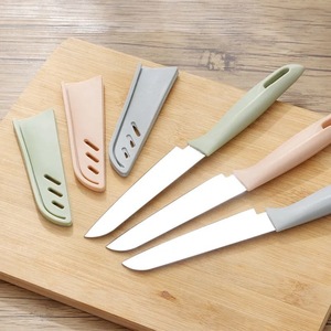 Candy Colored Fruit Knife With Sheath 2 Piece Set Easy To Clean Kitchen Peeler For Fruits And Vegetables - Product Image 2