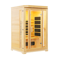 Diskon besar-besaran sauna inframerah ruang sauna Kanada hemlock sauna kering untuk 2 orang