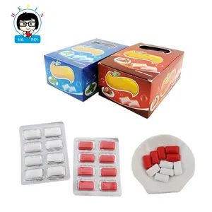 Mastigar Gum Fabricação Personalizado Frutas Sabor Travesseiro Forma Mint Mastigar Gum Para Crianças