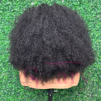 Perruque bandeau SDD double épaisseur, cheveux humains bouclés afro, fournisseurs de cheveux humains vierges brésiliens, densité complète, demi-perruques pas chères sans dentelle