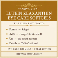 Complément Avancé pour la Santé Oculaire des Adultes : Lutéine, Zéaxanthine, Oméga-3 et Vitamine D – Protection Antioxydante de la Vision en Gélules Molles