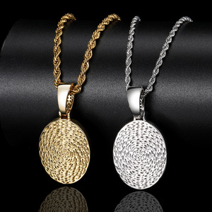 Colgante de Plata 925 con Marco Circular para Imagen Personalizada, Moissanita VVS, Estilo Hip Hop Bling, Pasa Prueba de Autenticidad, B2B - Product Image 6