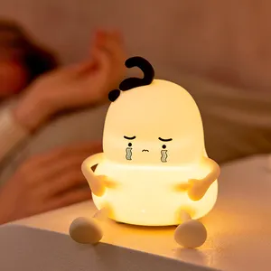 Banqcn 맞춤 귀여운 피부 친화적 인 실리콘 램프 타이밍 스위치 휴대 전화 홀더 led 램프 침실 수면 라이트