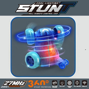 Voiture RC Stunt Lumineuse 27 MHz avec Effets Clignotants, <span class=keywords><strong>Jouet</strong></span> Rotatif et Capotable pour Jeunes Enfants à Prix Abordable - Product Image 3