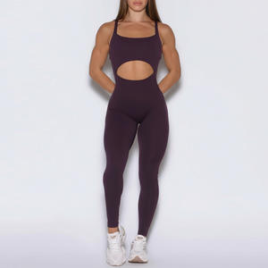 Nouvelle combinaison de yoga et de fitness respirante pour femme, avec découpes, moulante, pour la gym - Product Image 4